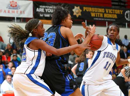 La Jolla Country Day stars Maya Hood, left, and twin sister Malina Hood both committed to the University of San Diego.