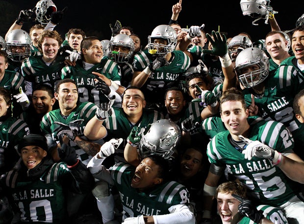 De La Salle, shown after winning a 2013 Regional Bowl Game, is the obvious choice as the most dominant team in the North Coast Section.