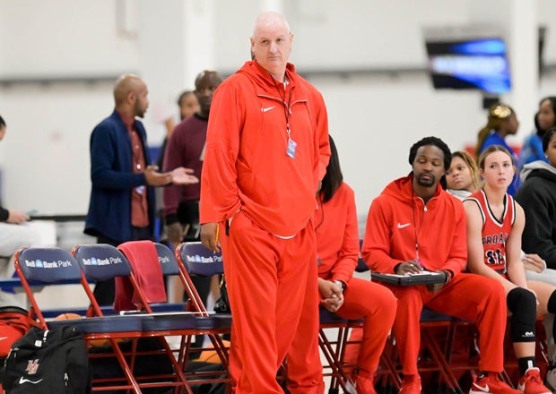Hazel Green girls basketball coach Tim Miller is leaving the school to become the athletic director at St. John Paul II. Miller, the 2021-22 MaxPreps National Coach of the Year, led the Trojans to seven titles and won 11 overall in his coaching career. (FILE PHOTO: Darin Sicurello)