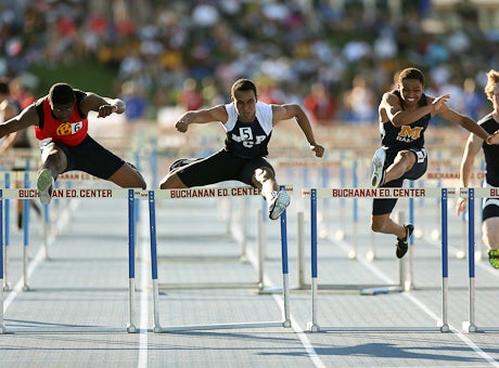 Another great heat in the boys 110 high hurdles.