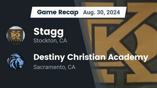 Football Recap: Destiny Christian Academy Skates Past Stagg with Ease