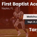 Football Game Recap: Tarpon Springs vs. First Baptist Academy