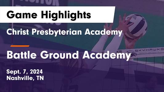Volleyball Game Preview: Battle Ground Academy on Home-Turf