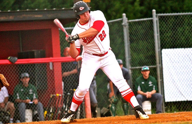 Six-foot-seven Ben Cleveland may fit in a little more on the football field, but that doesn't stop him from having success on the diamond.