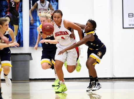 Salesian junior guard Mariya Moore showed why she's one of the top players nationally in her class with a triple double in a semifinal win over Menlo.