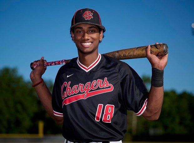 Arjun Nimmala of Strawberry Crest could be the first high school middle infielder taken in the upcoming MLB Draft. Scouts like his ability to hit to all fields and also for occasional power. He also has the size, quickness and arm strength to stick at shortstop. (Photo: Mike Janes)
