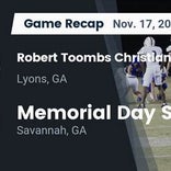 Football Game Recap: Robert Toombs Christian Academy Crusaders vs. Flint River Academy Wildcats