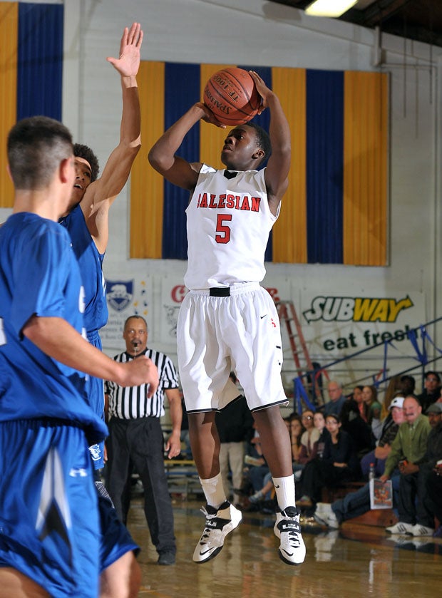 Salesian junior guard DeMar Dunn is already drawing Division I college attention. He's the younger brother of Montana guard Mario Dunn. 