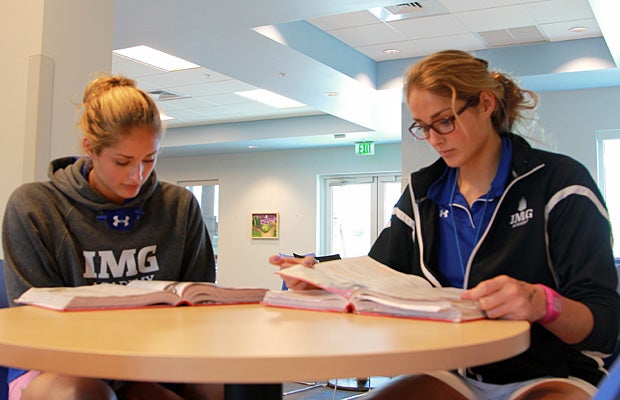 The twins love to study, but when they have time they prefer to visit the famed Florida beaches only a short drive from campus.
