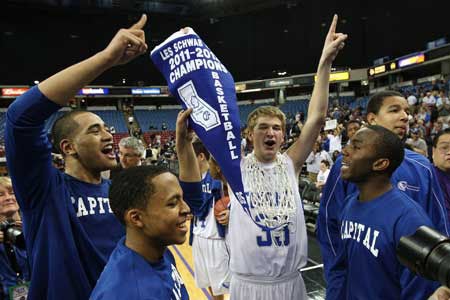 Capital Christian celebrates first Sac-Joaquin Section title. 