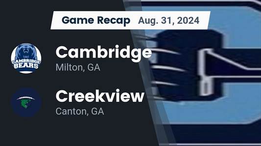 Football Recap: Cambridge Piles Up the Points Against Creekview