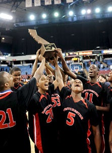 Westchester celebrates its fifth
state title. 