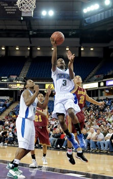 Nate Gartrell (3) had the game of his
life at the most opportune time.