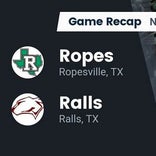 Football Game Recap: Ropes Eagles vs. Ralls Jackrabbits