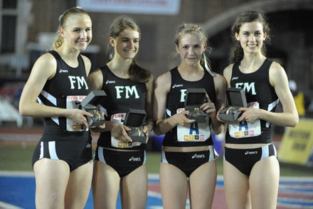 The Fayetteville-Manlius (N.Y.) distance relay team of Katie Sischo, Heather Martin, Courtney Chapman and Jillian Fanning.