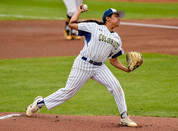 Anaheim pitcher Jillian Albayati shined on the mound for the Colonists in 2022 as she won 11 games and helped the team reach the Southern Section Division 6 postseason. (Photo: Louis Lopez)