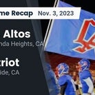 Football Game Recap: Los Altos Conquerors vs. Patriot Warriors