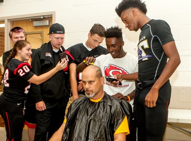 Chopticon (Md.) has already shown it will go to great lengths to raise money to fight childhood cancer. Head coach Anthony Lisanti shaved his head in 2017 to show solidarity with children undergoing chemotherapy.