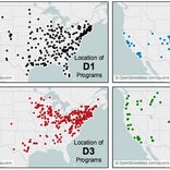 Percentage of college women's volleyball players who stay in-state for every state