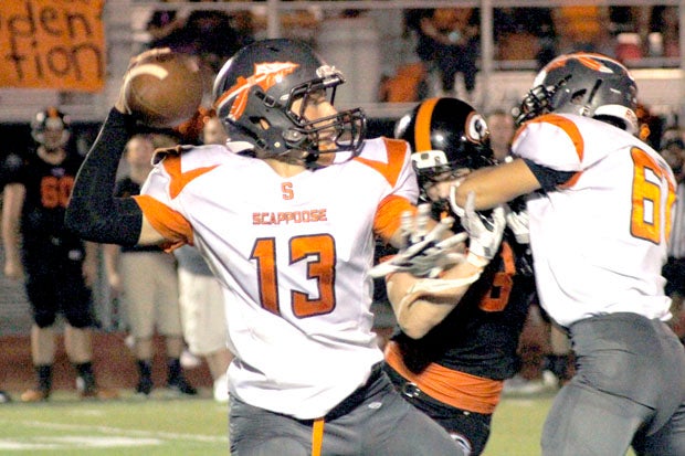 Dual-threat quarterback Joey Krupsky has led Scappoose to a 6-1 record while outscoring foes by a combined count of 339-107. Scappoose is the MaxPreps Oregon Team of the Week, presented by the Oregon National Guard.