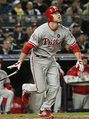 Chase Utley in game one of the World Series.
