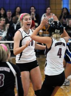 Lauren Tutwiler and Assumption are lurkingat No. 2, waiting for Papillion-LaVista Southto slip.