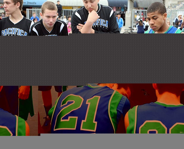 Pacifica Christian head coach Kevin Kelsey urges his team on during Saturday's win.