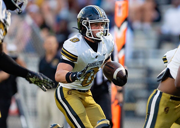 On a field full of stars, unheralded running back Cameron Wood of Carrollton stole the show in the MaxPreps Game of the Week. (PHOTO: Corey Jones)