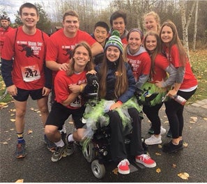Smith volunteers for projects such as the Run for Miles.
