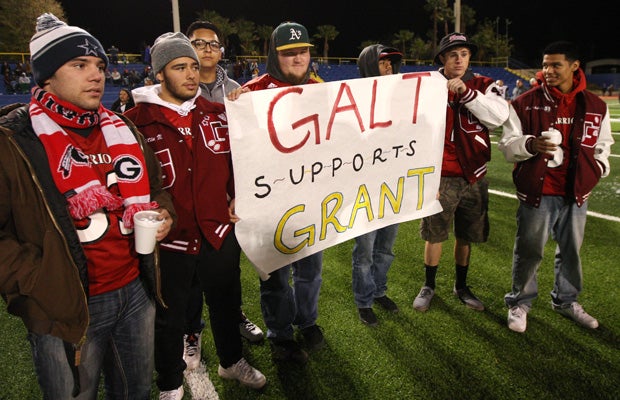 Galt was one of several communities and high schools in the region that turned out in support of the Grant football team.