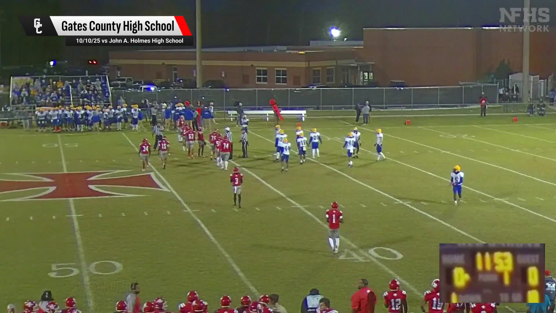 Football Recap: Gates County Skates Past Bertie with Ease