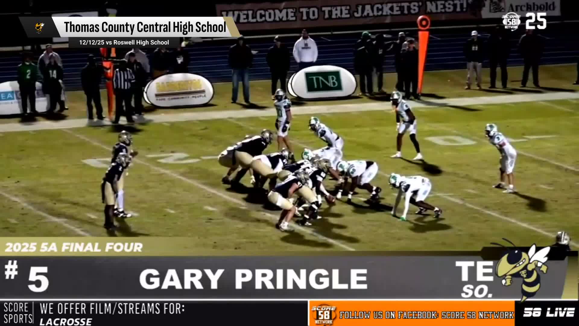 Football Recap: Thomas County Central Piles Up the Points Against Gainesville + How To Watch