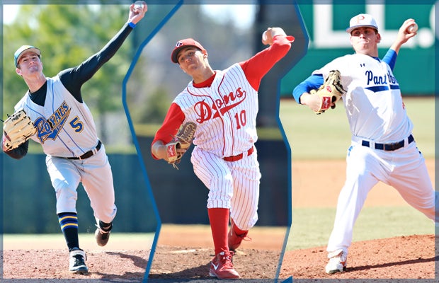 (Left to right) Foster Griffin, Brady Aiken and Mac Marshall will likely hear their names called early in the 2014 MLB Draft.