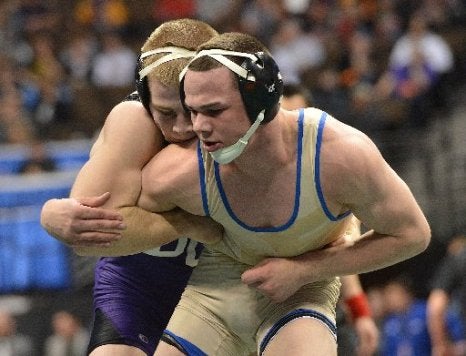 Broomfield's Phil Downing, front, is attempting to become the 17th four-time state wrestling champion in Colorado history. He is starting the season at 160 pounds.