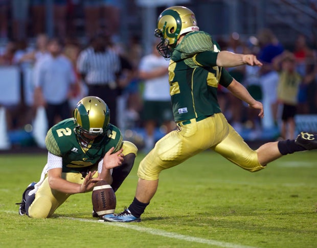 Chase Brice (holder) and Amir Burns (kicker), Grayson