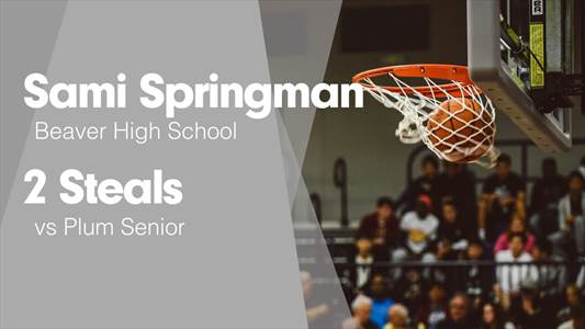 Sami Springman Game Report: vs Montour