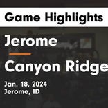 Basketball Game Recap: Jerome Tigers vs. Canyon Ridge Riverhawks