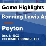 Banning Lewis Academy vs. Peyton