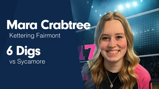 Mara Crabtree Game Report: vs Miamisburg