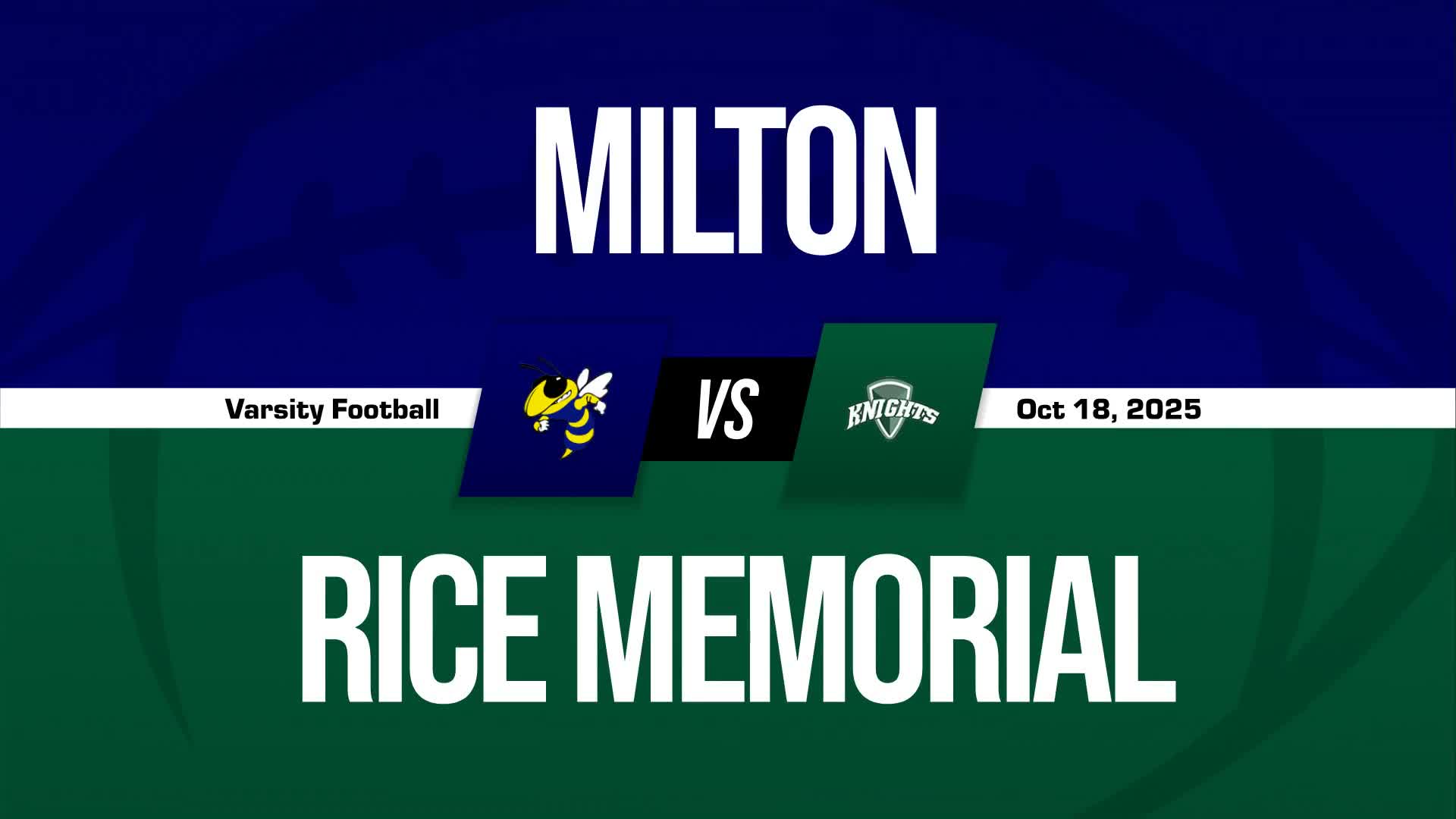 Football Game Preview: Rice Memorial Green Knights vs. Colchester Lakers