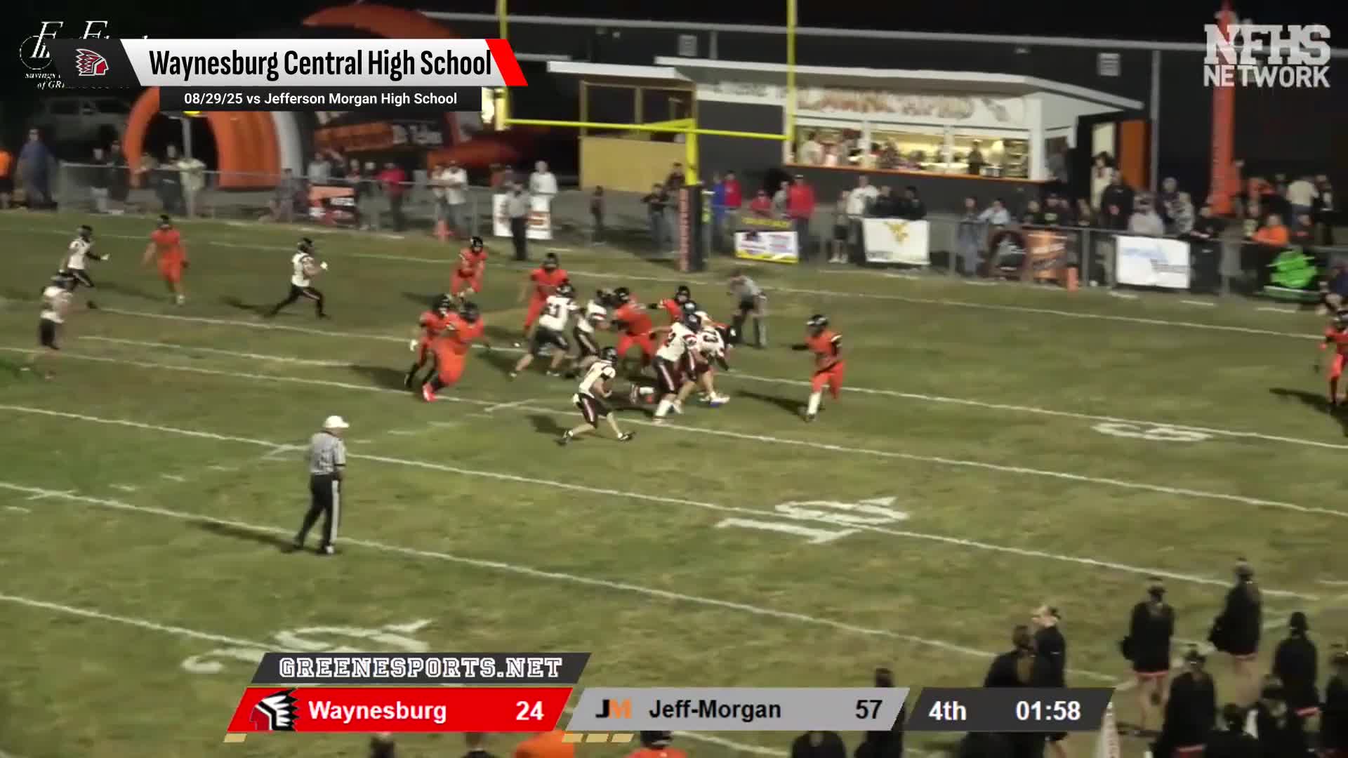 Football Recap: Waynesburg Central Comes Up Short Despite  Daniel Brookover's Big Defensive Game + How To Watch