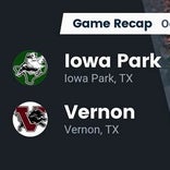 Football Game Recap: Iowa Park Hawks vs. Vernon Lions