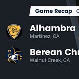 Berean Christian vs. Mt. Diablo