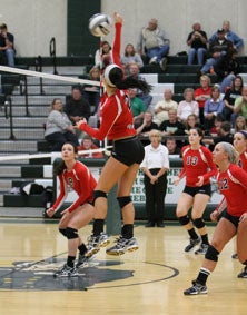 Brittany Cline (2) was one of the
team's top hitters.
