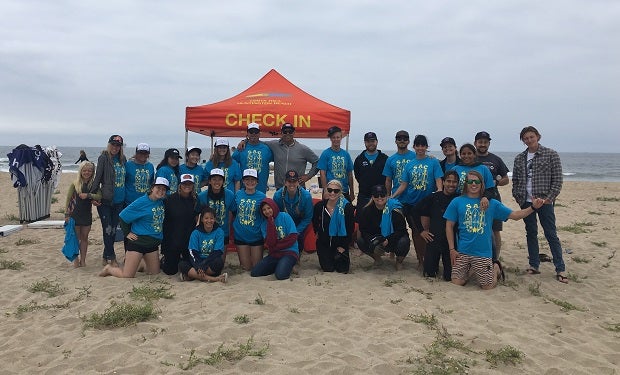 Starks hosted an event called Surf-A-Rama where about 40 special needs students went to the beach and got a chance to swim.