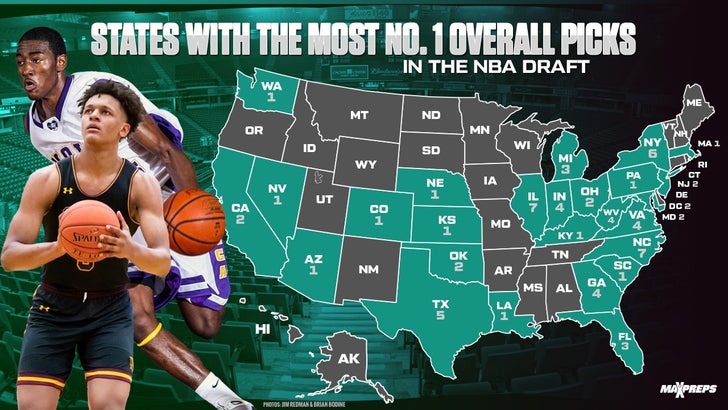 Where No. 1 NBA Draft picks played