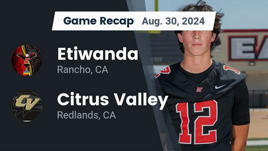 Football Recap: Etiwanda Falls Despite Big Games from  Aureliano