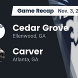 Football Game Recap: Cedar Grove Saints vs. Carver Panthers