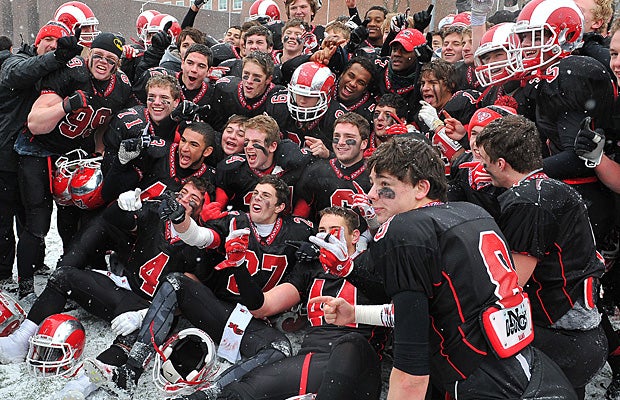 New Canaan celebrated a state title victory and moved to No. 7 in the Northeast rankings.