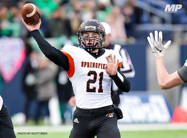New Middletown Springfield quarterback Beau Brungard (2022) led the Tigers to the Division VI state final this past season.